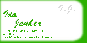 ida janker business card